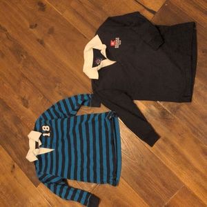 2 Brooks Brother Boys Rugby Polo Long Sleeve XS